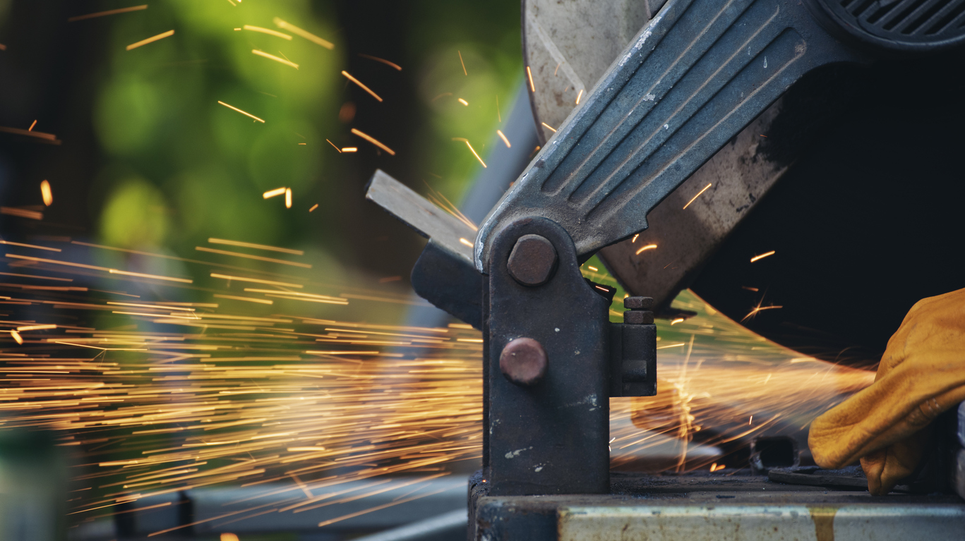 A closeup of American sheet metal manufacturing