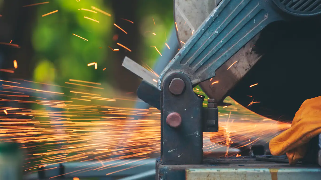 A closeup of American sheet metal manufacturing